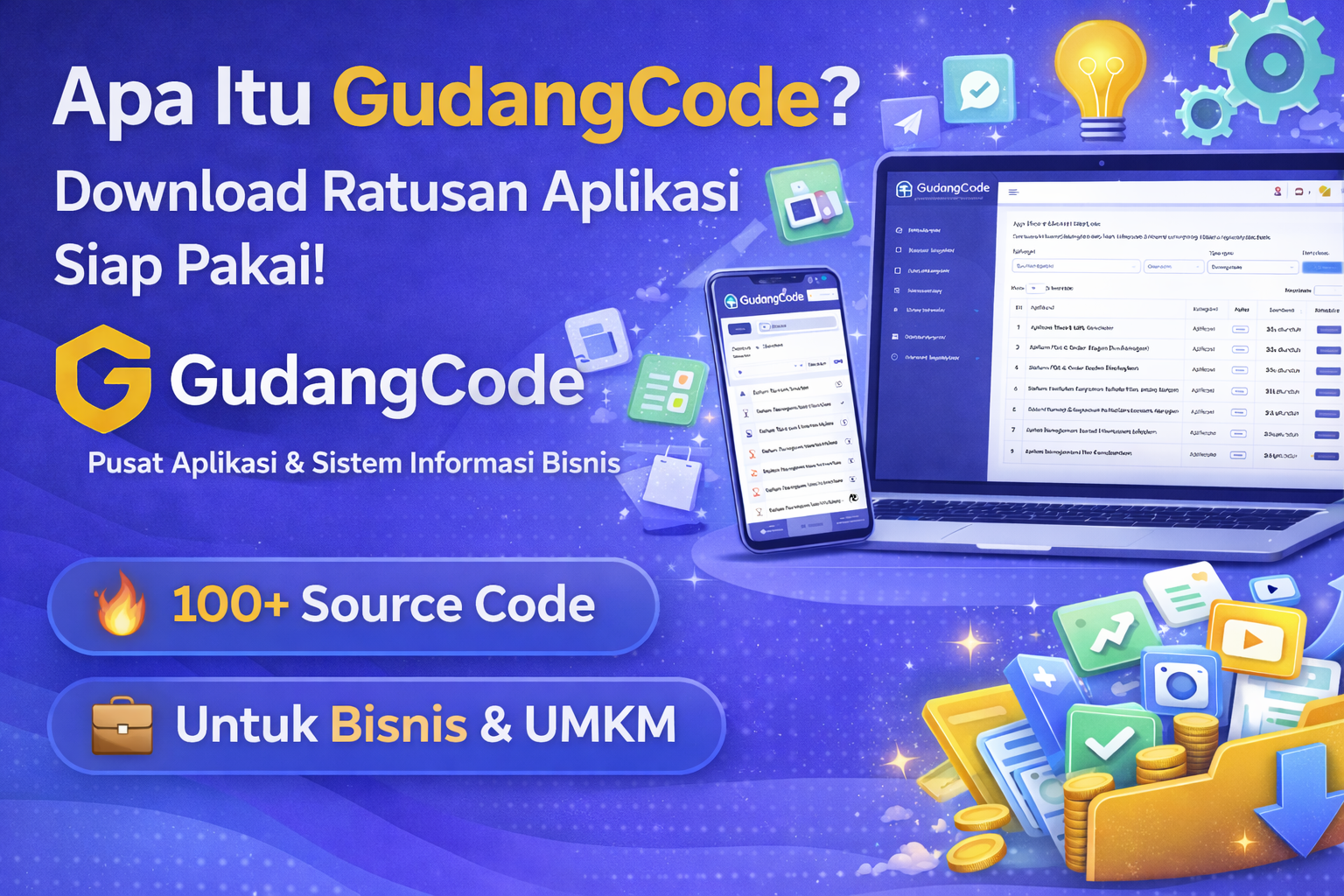 Apa Itu GudangCode? Solusi Lengkap Source Code dan Aplikasi Bisnis Siap Pakai