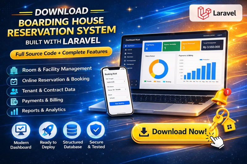 Download Boarding House Reservation System (Laravel) Source Code