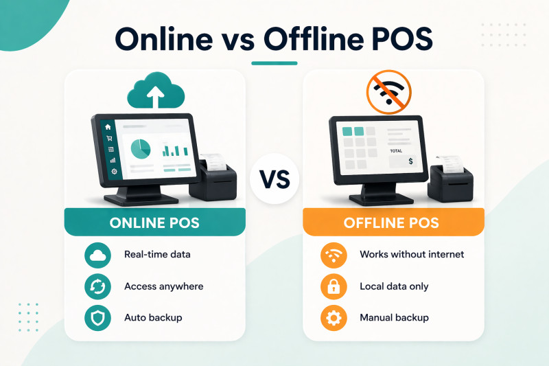 Difference Between Online and Offline POS